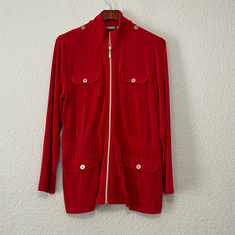 Chicos Travelers Utility Zip Jacket Shacket